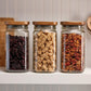 Ball Stack & Store Glass Mason Jars with Wooden Lid, Used for Pantry, Cookies, Flour, Cereal, Rice, Sugar, Tea, Coffee Beans, Sp
