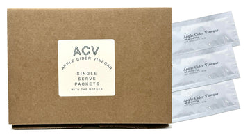 Crait Apple Cider Vinegar Packets – 75 Individual 0.5 Fl Oz Packets with the Mother for Morning Drinks