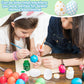 Baaxxango 100 Pack Empty Plastic Easter Eggs, Fillable DIY White Eggs for Candy and Party Favors