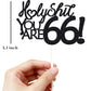 Happy 66Th Birthday Cake Topper 66 Birthday Cake Toppers-Black Glitter, Funny 66Th Cake Topper For Men For Women, 66Th Birthday