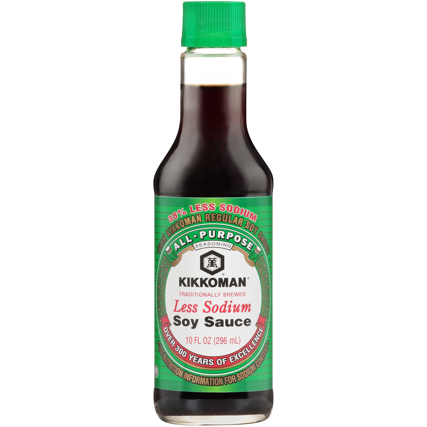 Kikkoman Soy Sauce - Traditionally Brewed, Reduced Sodium Content, Healthy And Authentic, Ideal For Stir-Fries And Marinades – 10 Fl Oz, Pack Of 1