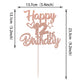YCTHUNFISH Happy 12th Birthday Cake Topper Glitter Heart Star, Rose Gold, 5.4x9.2 inches, Cake Decorations for Children
