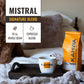 Kahwa Coffee Mistral Italian Style Medium Roast Espresso Blend, Whole Bean, 16 oz Bag - Premium Coffee for Espresso Lovers