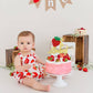 1 Pcs Strawberry Oh Baby Cake Topper Glitter Baby Shower Strawberry Cake Pick Decorations For Fruit Theme Gender Reveal Baby Sho
