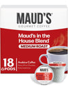 Maud's Medium Roast Coffee Pods, 18 ct, Recyclable Single Serve Pods - 100% Arabica Coffee, Compatible with Keurig K Cups Maker