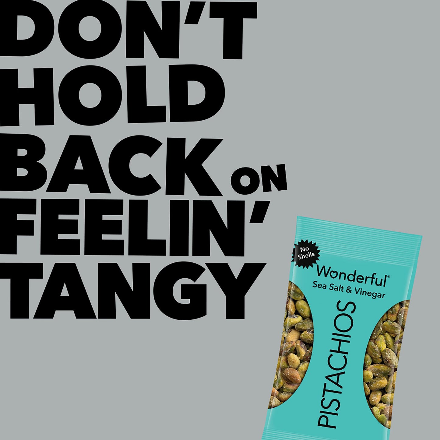 Wonderful Pistachios No Shells, Sea Salt & Vinegar Flavored Nuts, 2.25 Ounce Bag (Pack of 8), Protein Snacks, Gluten Free Snacks