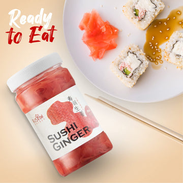 Fusion Select Sushi Ginger - Natural Sliced Gari, Pickled Ginger - No MSG, Non-GMO - 12oz (1Pk)