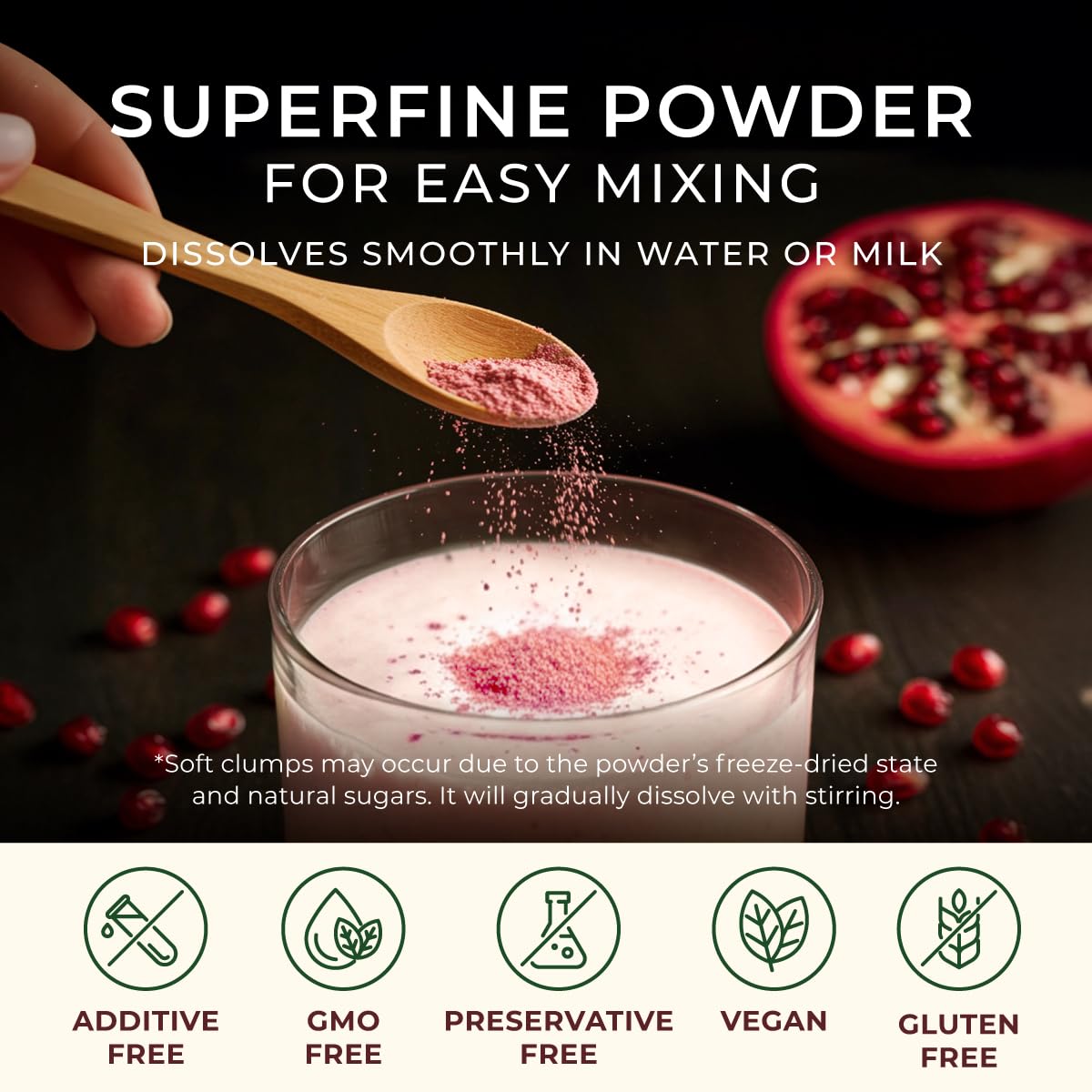 Gya Tea Co Pomegranate Powder 1.1lb (17.64 Oz) - 100% USDA Organic Freeze-Dried Whole Fruit - Antioxidant Rich Superfood for Drinks & More - Immunity & Energy Boost - Non-GMO  Gluten-Free  Sugar-Free