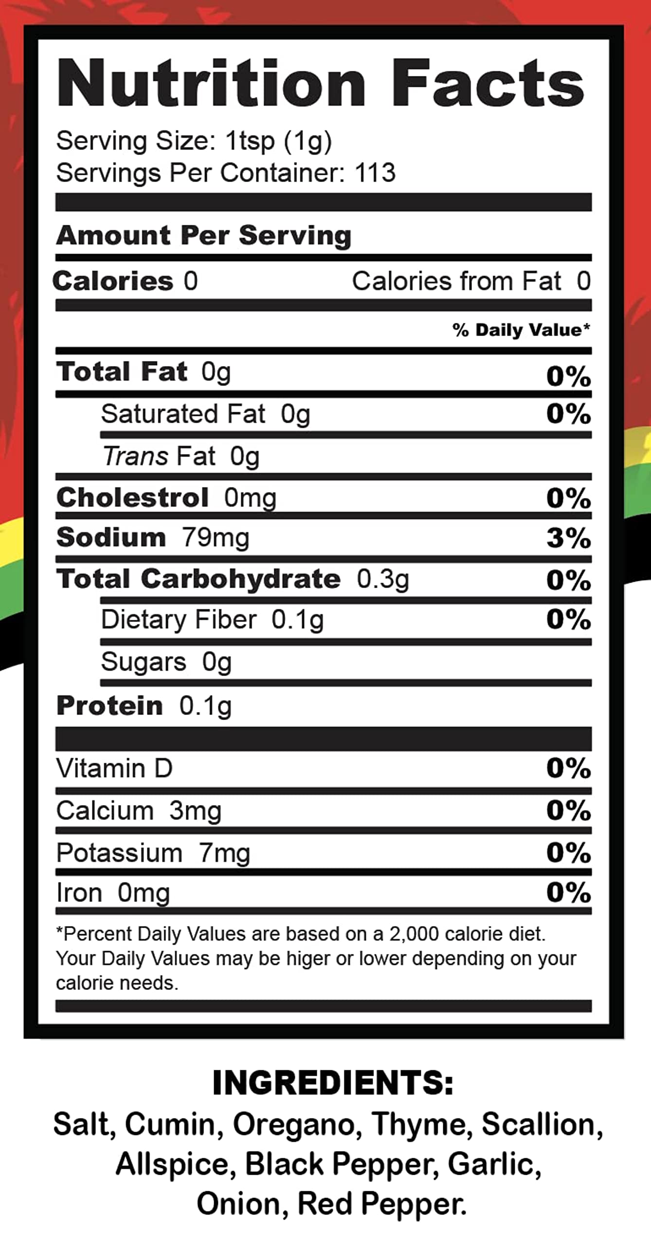 Caribbean Kitchen Meat Seasoning (4.05 Oz) -100% All Natural Premium Ingredients | Healthy Gourmet Spice Blend For All Foods - K