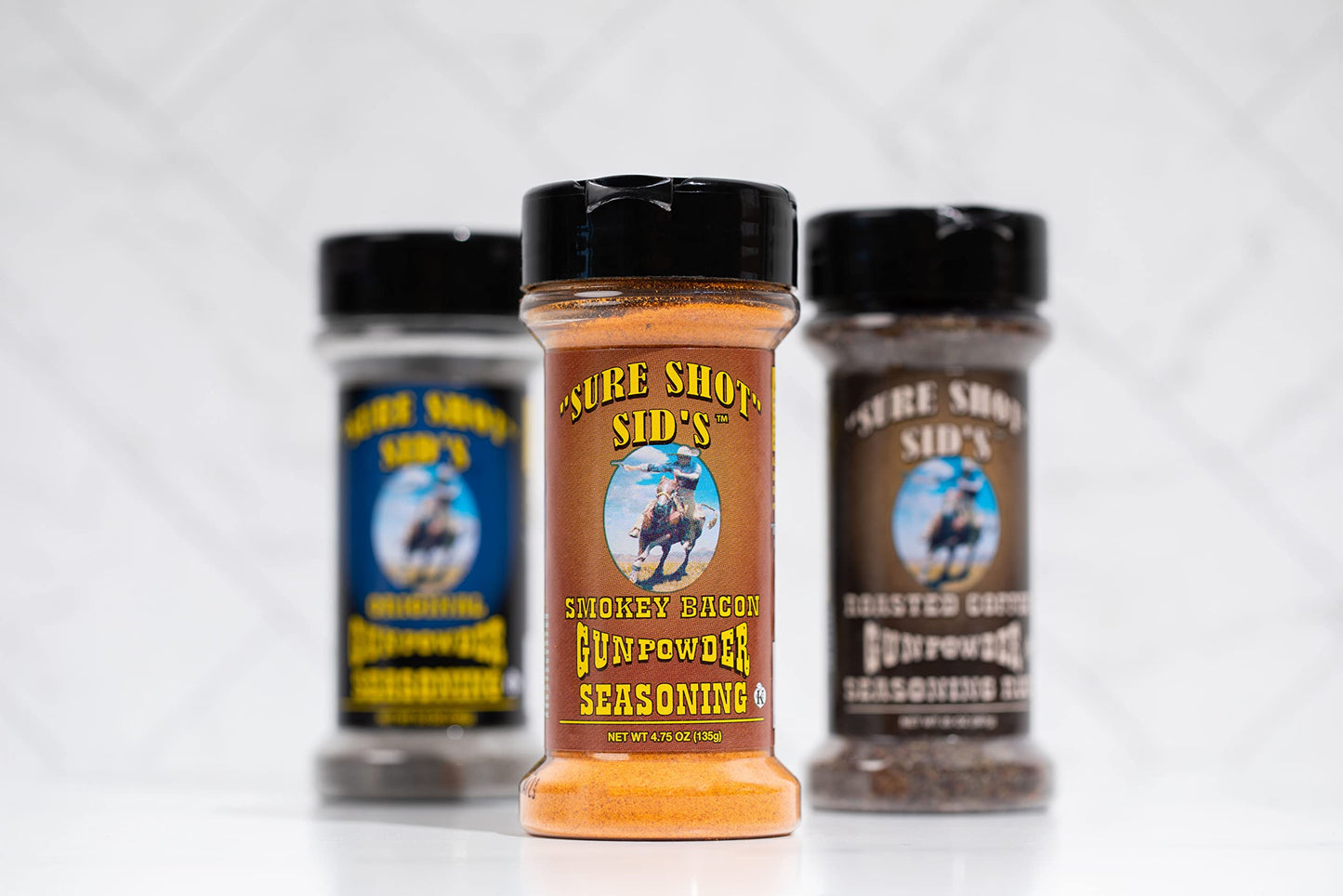 Sure Shot Sids BBQ Rub Powder - Smokey Bacon Seasoning Blend for Grilling - 4.75 Ounce