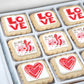 Valentines Day Cookies Class Favors Gift Basket For Kids Men Women Co Workers Teacher | Individually Wrapped | 24 Pack | Love Heart Be Mine (Extra Large)