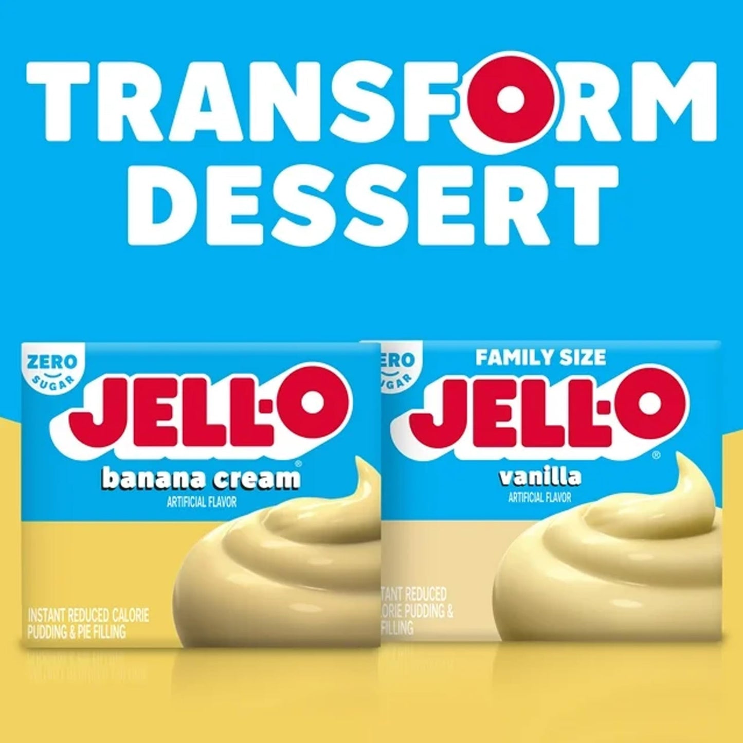 Jell-O Instant Pudding & Pie Filling Mix, Sugar Free & Fat Free, 0.9 oz Boxes, 24 ct Pack