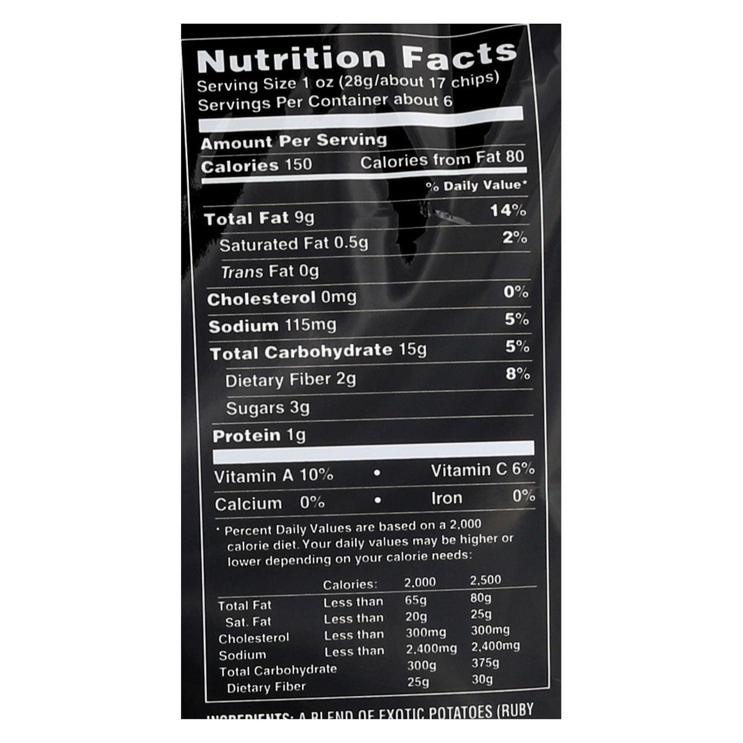 Terra Exotic Potato Chips, 5.5 Ounce - 12 Per Case