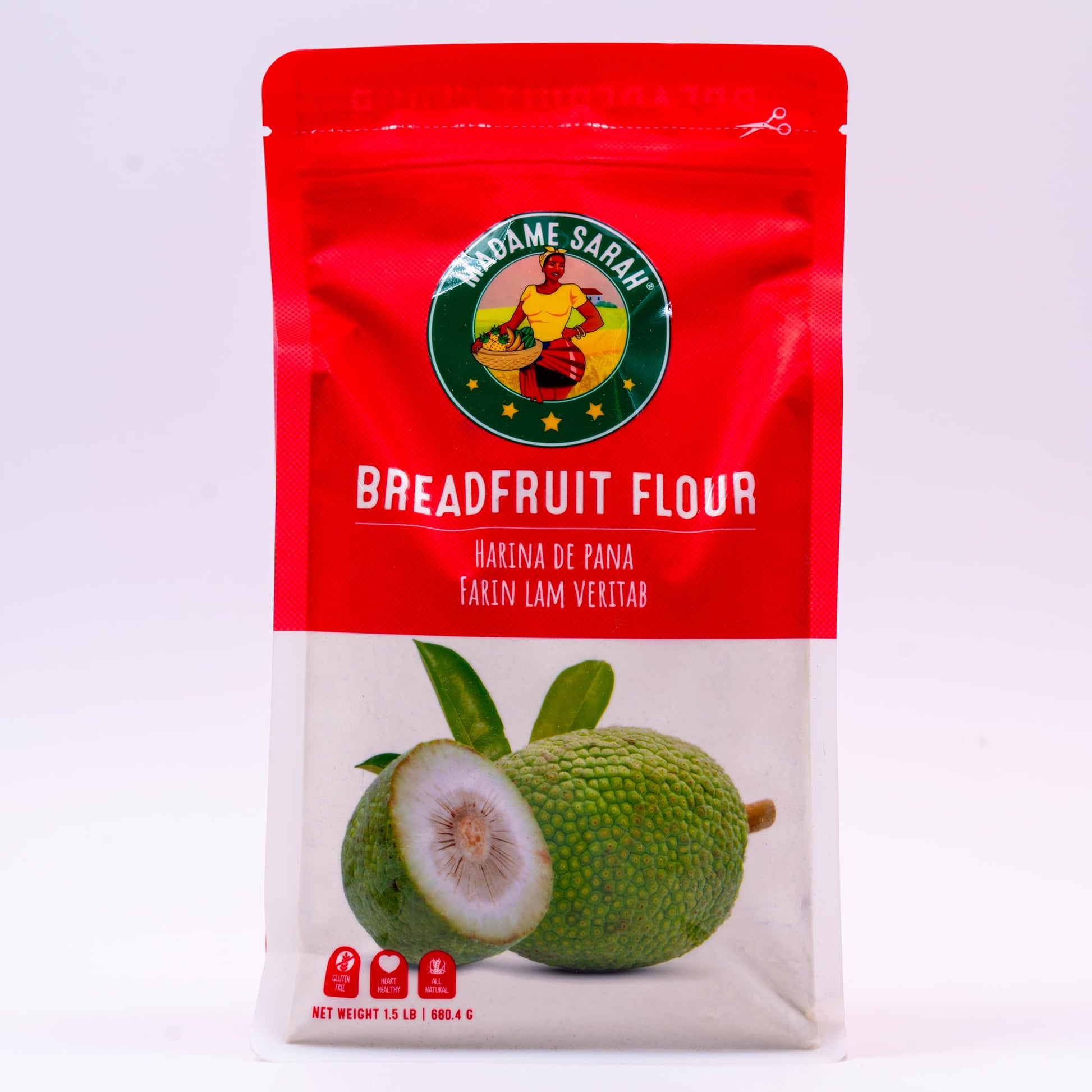 Madame Sarah Breadfruit Flour, 1.5 lb, Gluten Free, Natural Baking Flour