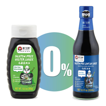Sauce Grandmaster Soy Sauce & Oyster Sauce Combo - 8.5oz + 13.5oz, Perfect for Dipping, Stir-Frying, Braising, Stewing