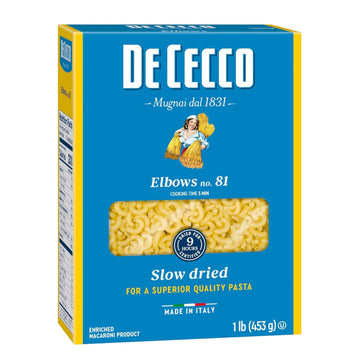 De Cecco Elbows Pasta, 16 Oz, 16 Ounce (Pack of 1), Ideal for Pasta Dishes