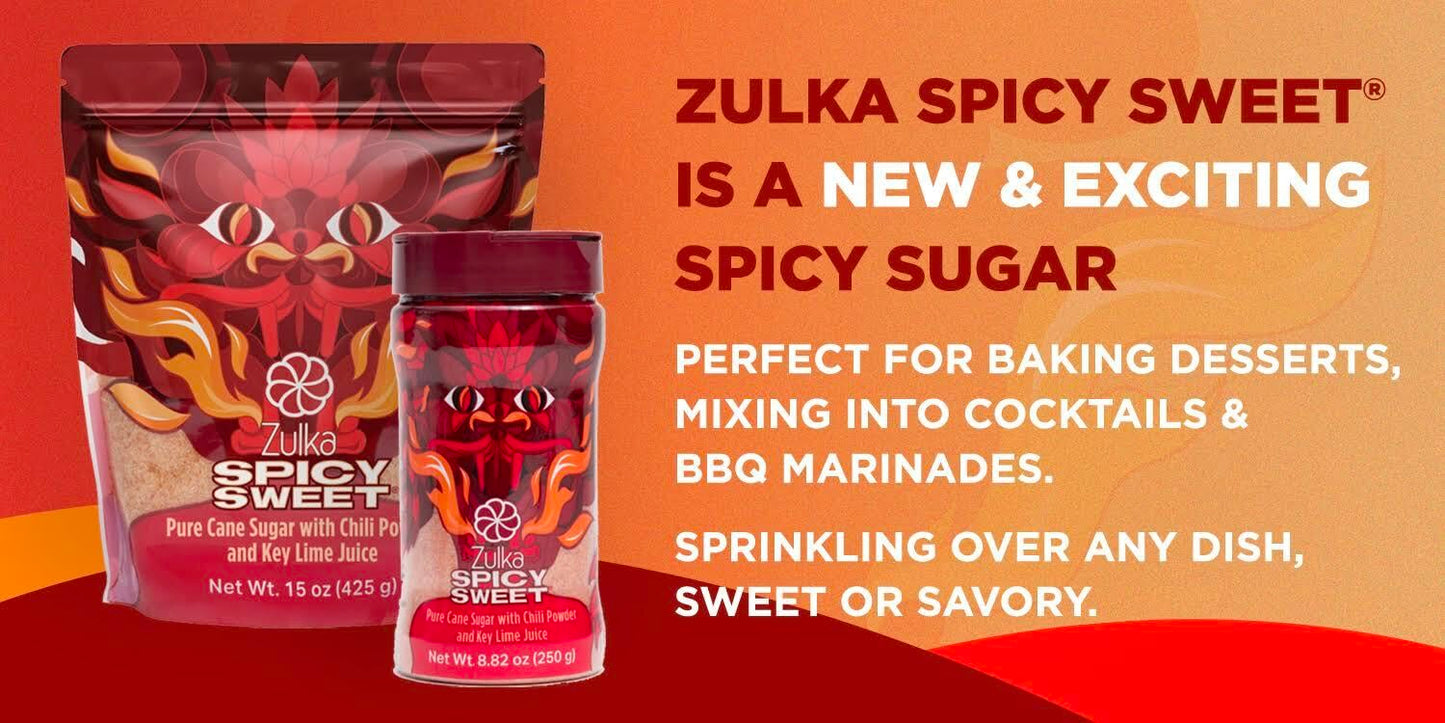 Zulka Spicy Sweet, Pure Cane Sugar With Chili Powder And Key Lime Juice, 8.82Oz