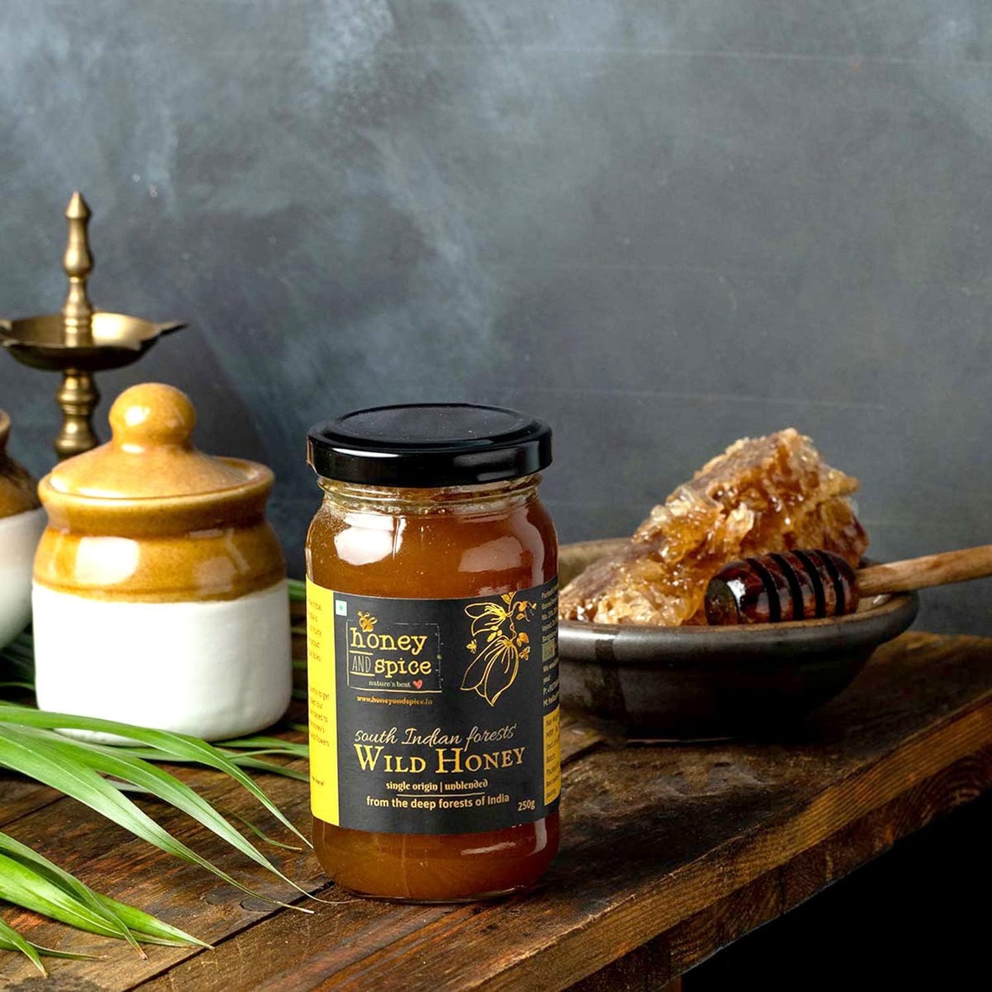 Honey And Spice - South Indian Wild Honey (250G) | From The Forests Of South India | 100% Raw And Pure | Single Origin | Unblended | Natural And Original | Unprocessed | No Added Sugar