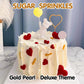 Sugarzy Christmas Gold Pearl Sprinkles, Edible Cake Decorations, 130g, Baking Toppers for Cupcakes, Cookies, Donuts, Food Grade