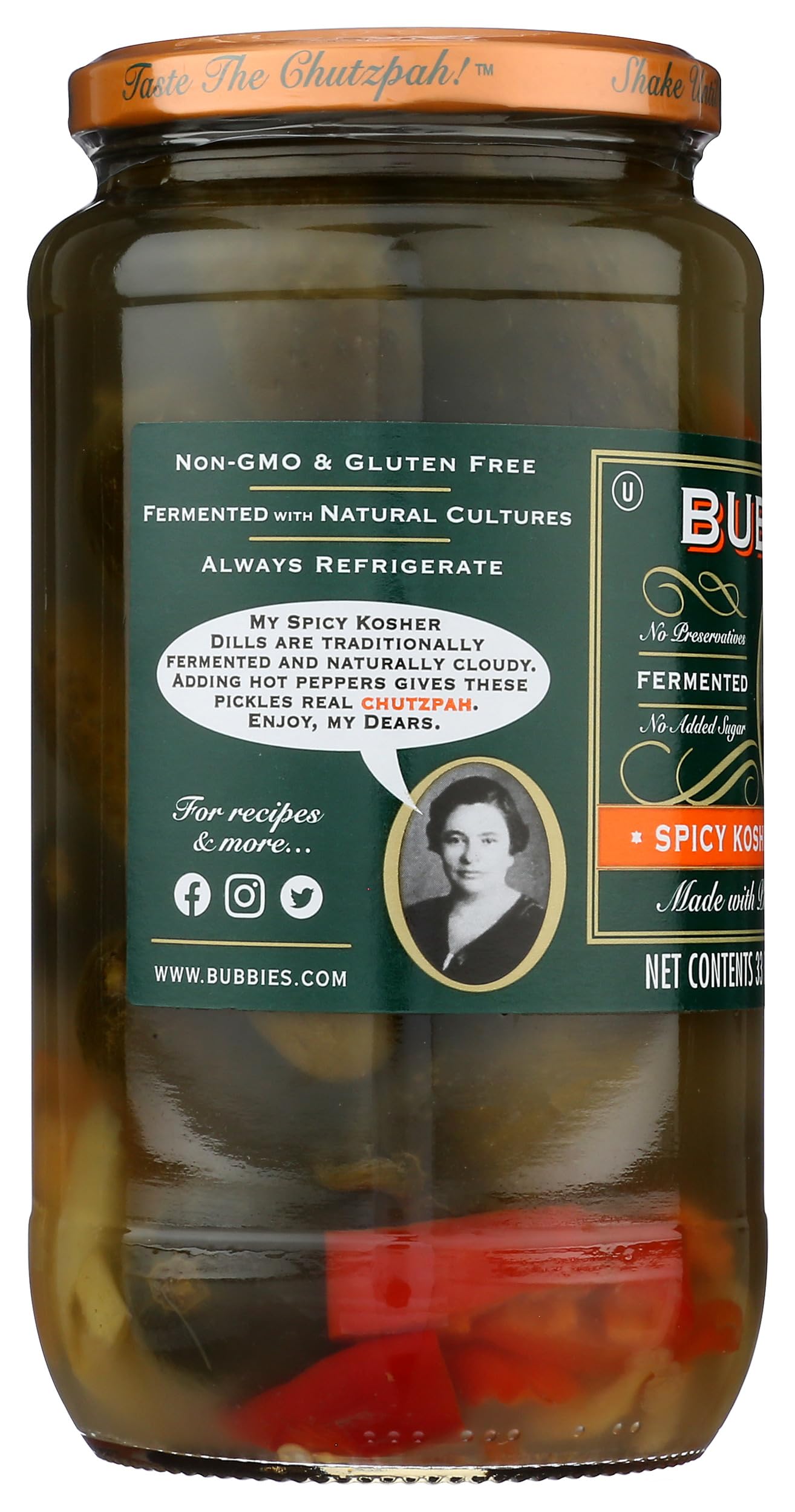 Bubbies Spicy Kosher Dill Pickles