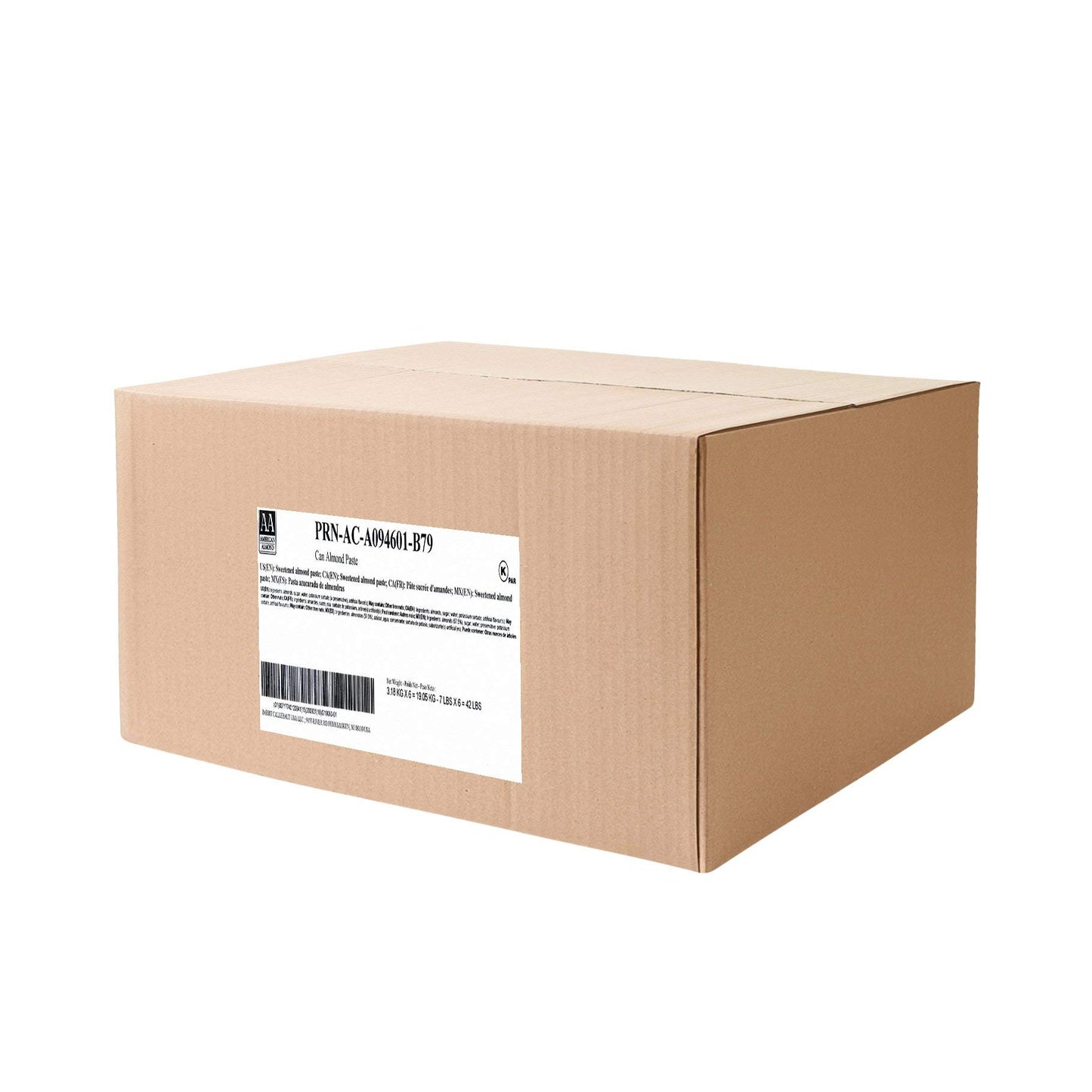 American Almond Almond Paste - Case Of Six 7 Lb Cans