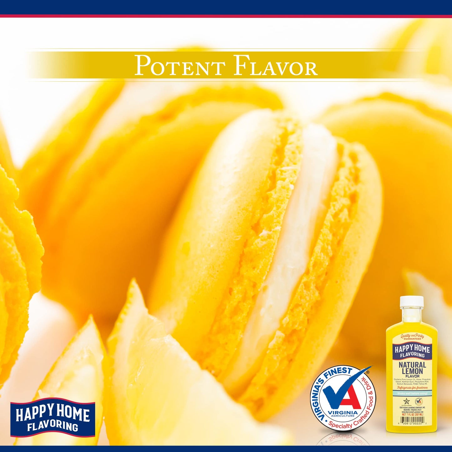 Happy Home Natural Lemon Flavor, Non-  ic, Certified Kosher, 7 oz.
