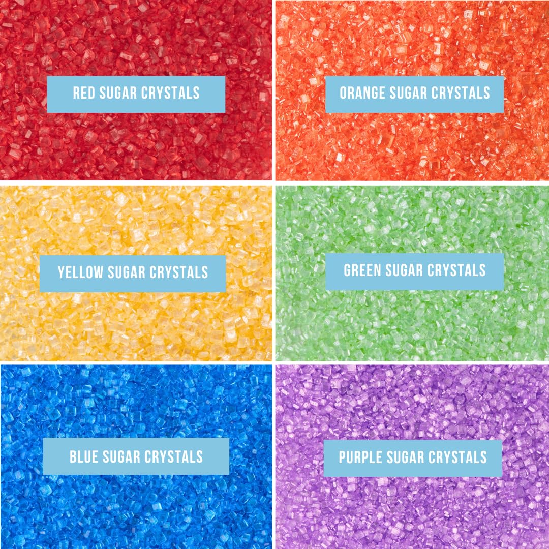 Sweets Indeed Sprinkles 6 Cell Edible Mix Sugar Perfect For Cake Decorations Baking Ice Cream Cookies Cupcake Topper (Rainbow Su