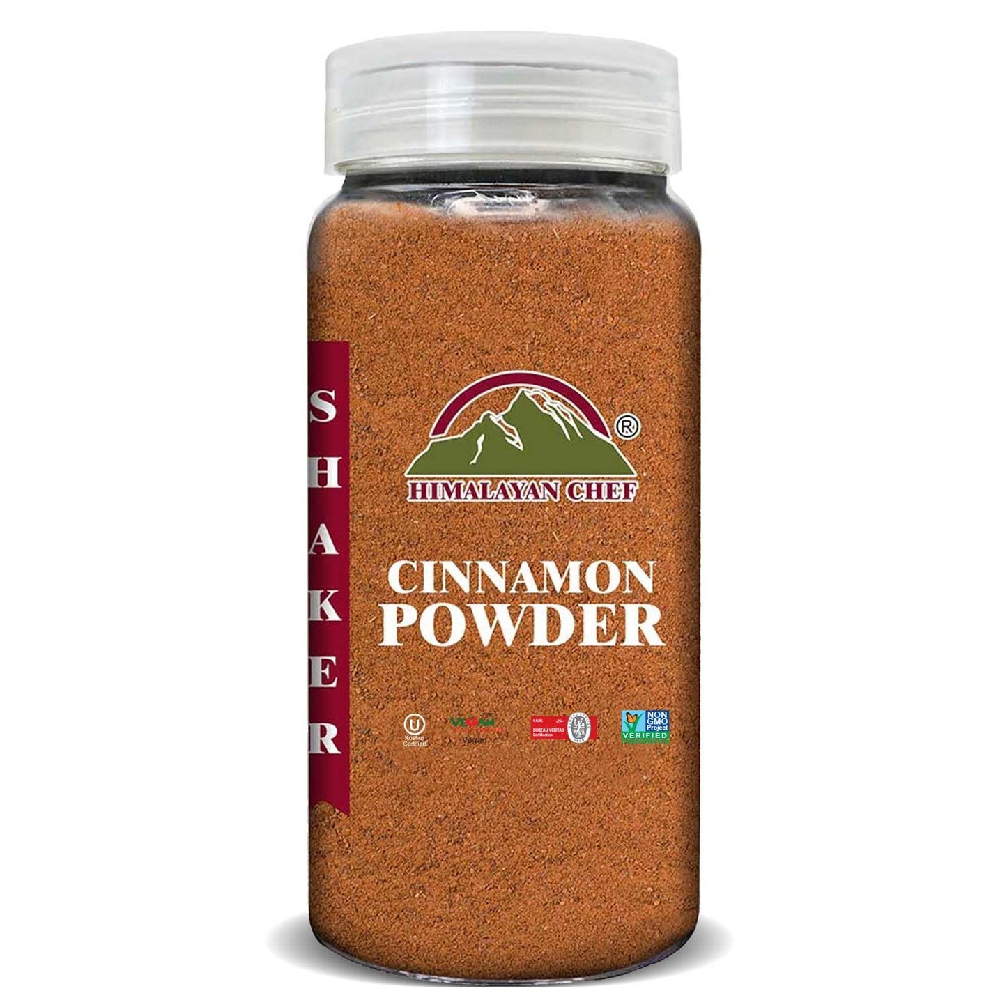 Himalayan Chef Organic Cinnamon Powder, Non-GMO, Gluten-Free, Vegan, 5.29 Oz Shaker