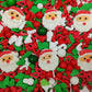 1 Bottle Christmas Sprinkles for Cookie Decorating Cake Toppers Candy Santa Claus Cupcake Topper Dessert Sprinkle with 6 Pieces