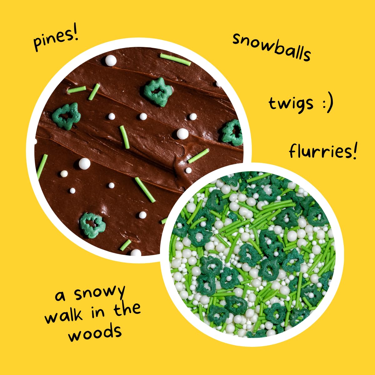 Supernatural Into the Woods Natural Confetti Tree Sprinkles, No Artificial Dyes, Soy Free, Gluten Free, Vegan, Plant-Based Color