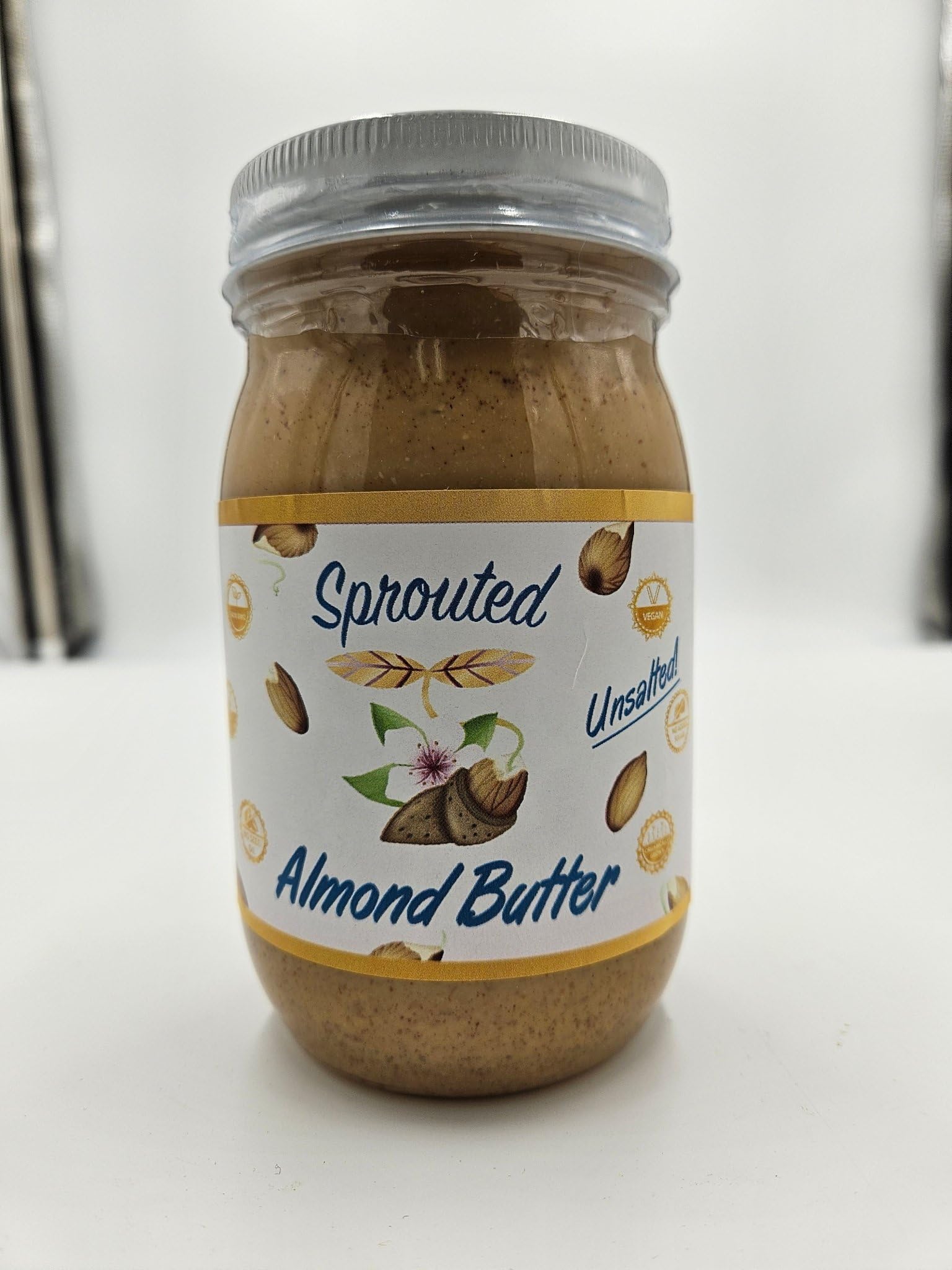 Raw Sprouted California Non-Pareil Almond Butter (Unsalted) (16)