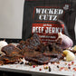Wicked Cutz Classic Chop House Beef Jerky, Premium Low Carb Snack, 33g Protein, 2.75 oz (Pack of 2)