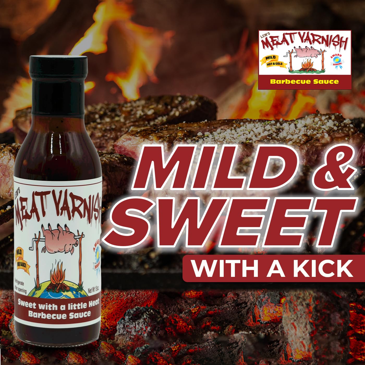 Lems Meat Varnish BBQ Sauce - Gluten Free, Award Winning, 15 oz Bottle, Variety Pack of 3