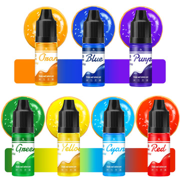 Oil Based Food Coloring - Rainbow Fat Soluble Food Coloring Set For Chocolate, Candy Melts, Buttercream, Baking - 7 Colors Upgra