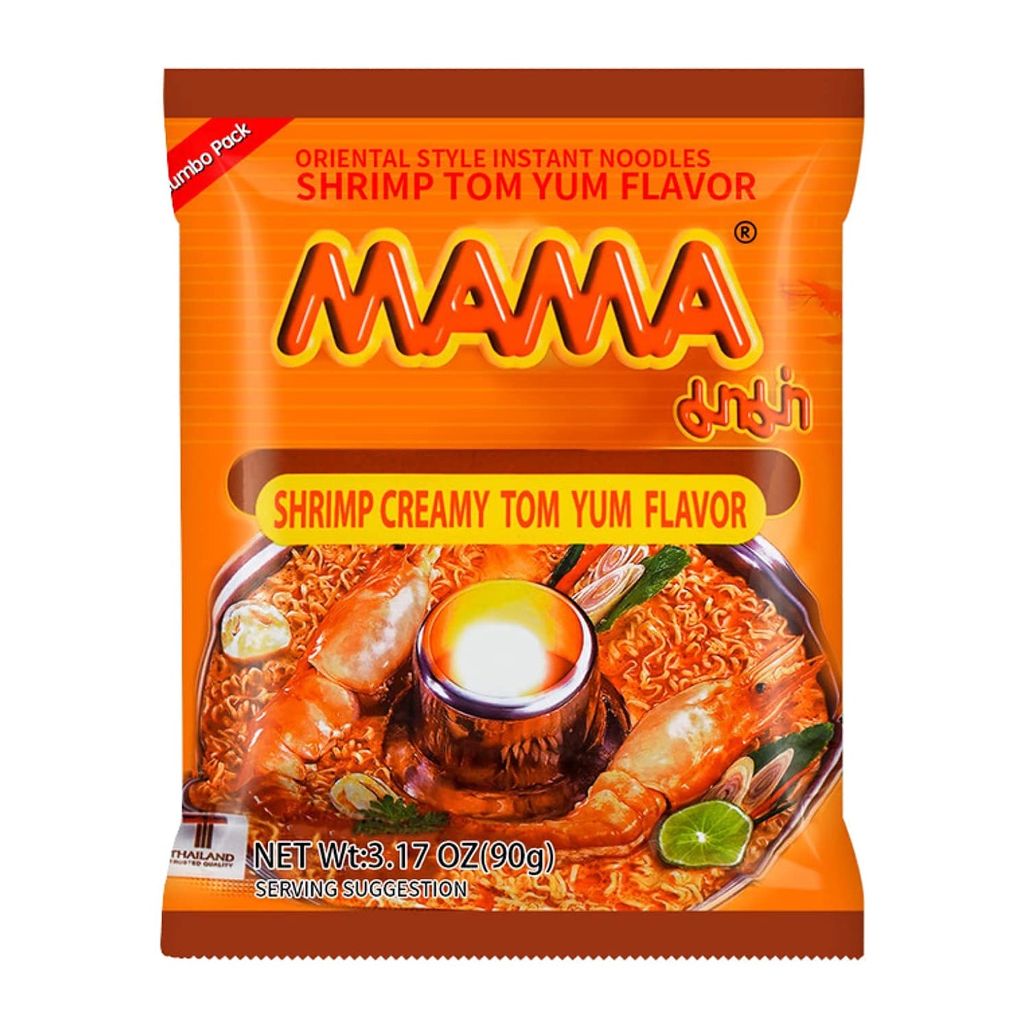 Mama Oriental Style Instant Noodles Mix Flavor Bundle Package Total 30 Packs (4 Flavor Mix Shrimp Tom Yum, Pa Lo Duck, Shrimp Cr