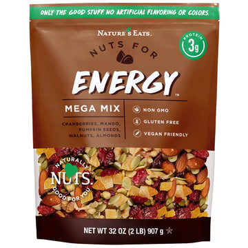 Natures Eat Mega Trail Mix - Mix Dried Fruit - Gluten Free Snacks  Healthy Snacks for Kids & mature-themeds - Vegan & Organic Fruit - Reaselable Bag 32 Ounce (Pack of 1)