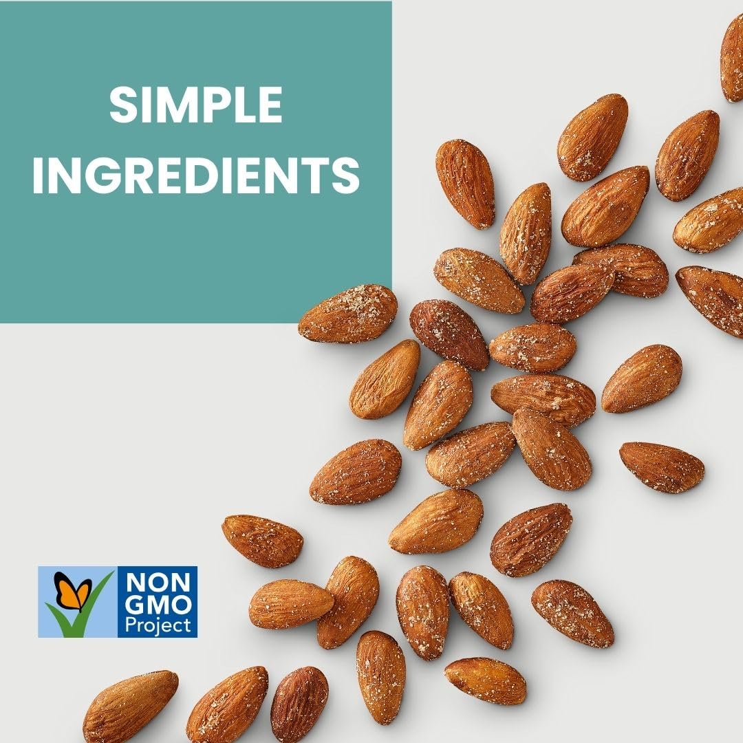 Purely Sprouted Smoked Sea Salt Almonds, Vegan & Gluten-Free, 4 oz Pack of 6
