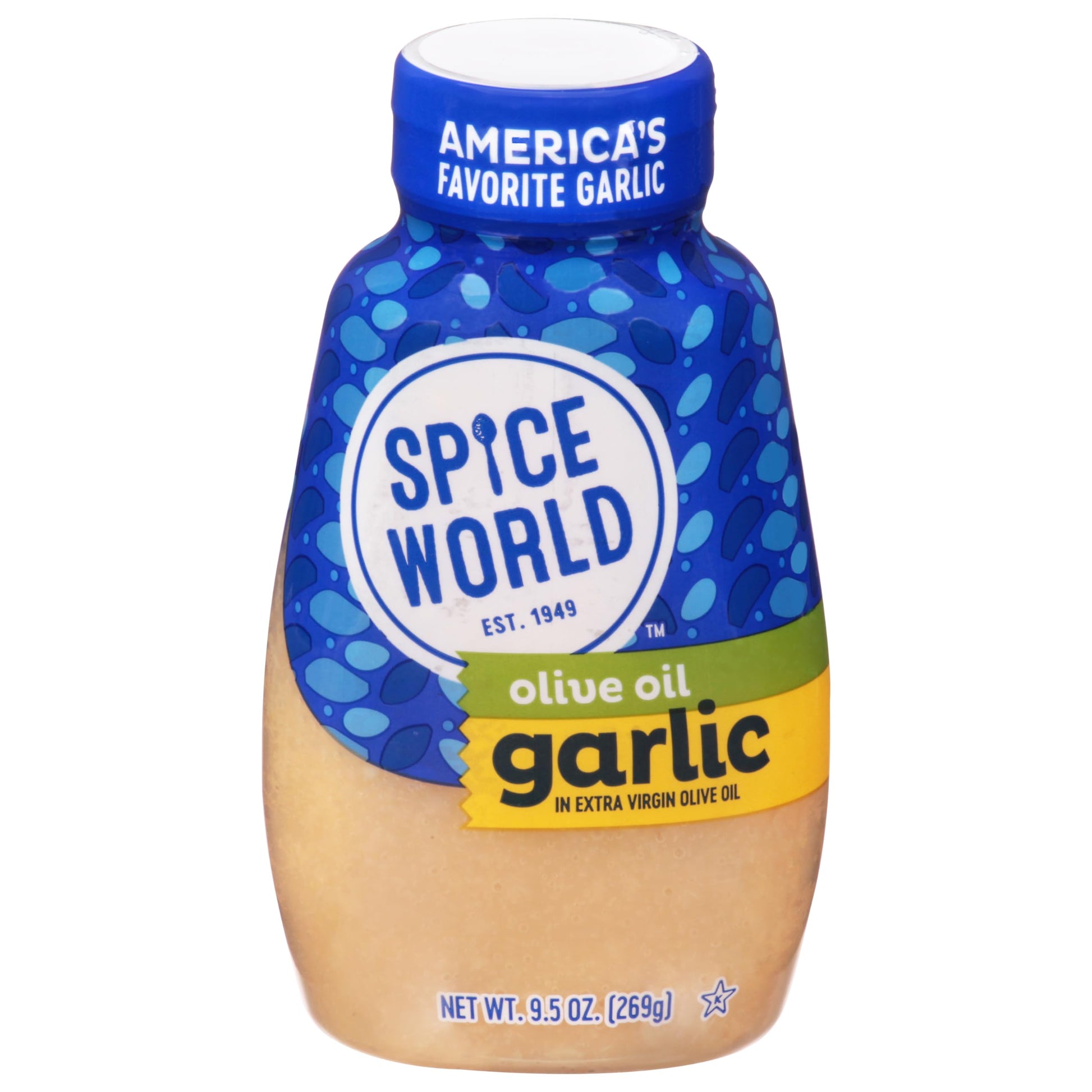 Spice World Squeezable Minced Garlic In Extra Virgin Olive Oil- 9.5 Oz Garlic Container - Ready-To-Use Seasonings For Cooking, S