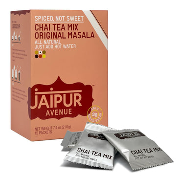 Jaipur Avenue Chai Tea Mix - Original Spiced Not Sweet - All-Natural, Preservative-Free, Gluten-Free, and Authentic Masala Chai 