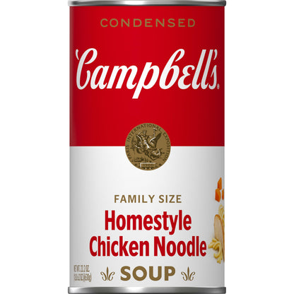 Campbells Condensed Homestyle Chicken Noodle Soup, 22.2 oz Family Size Can
