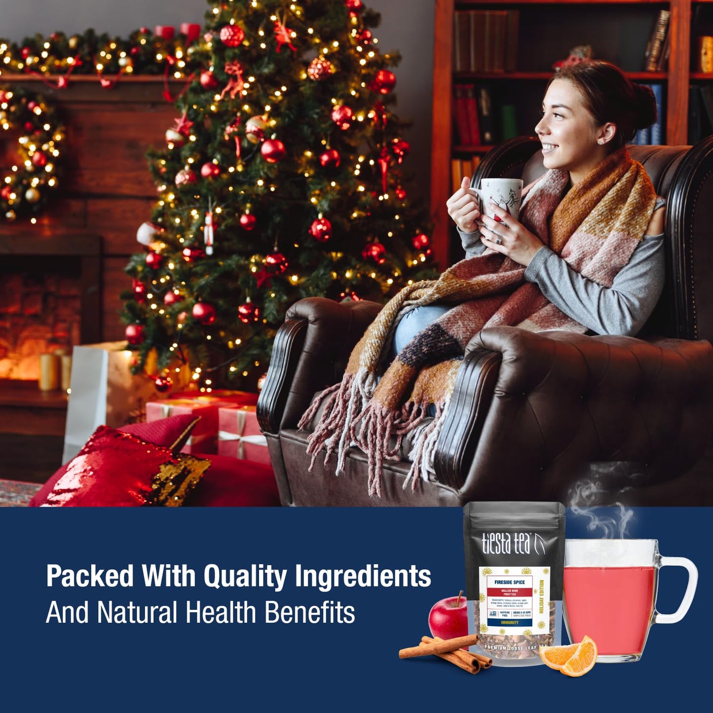 Tiesta Tea - Holiday Tea Sampler Dry Flight Set  Loose Leaf  High to No Caffeine Hot & Iced  enhanced Brew Sample with Black  Herbal  Fruit & Hibiscus Blends  8 Resealable Sample Pouches