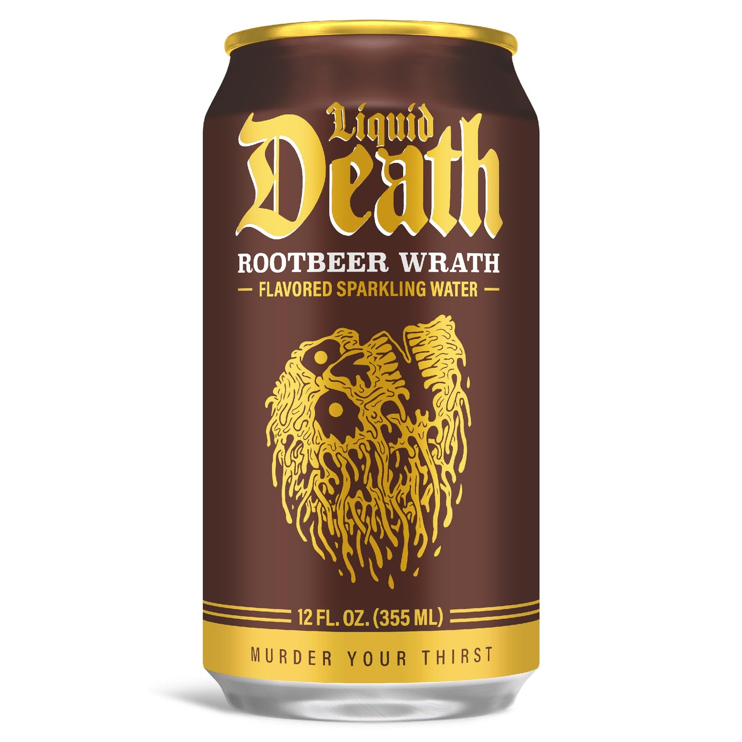 Liquid Death Rootmalt-inspired Wrath Sparkling Water, Low Sugar, 12oz Cans, 12-Pack