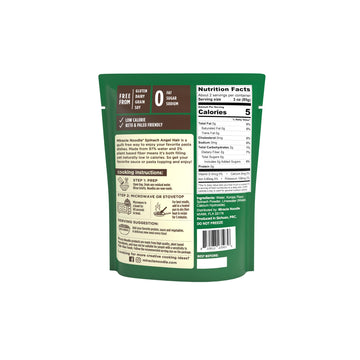 Miracle Noodle Spinach Angel Hair Pasta - Keto, Vegan, Gluten-Free, Low-Calorie Konjac Noodles, 7 Oz, Ready-to-Eat, 1-Pack