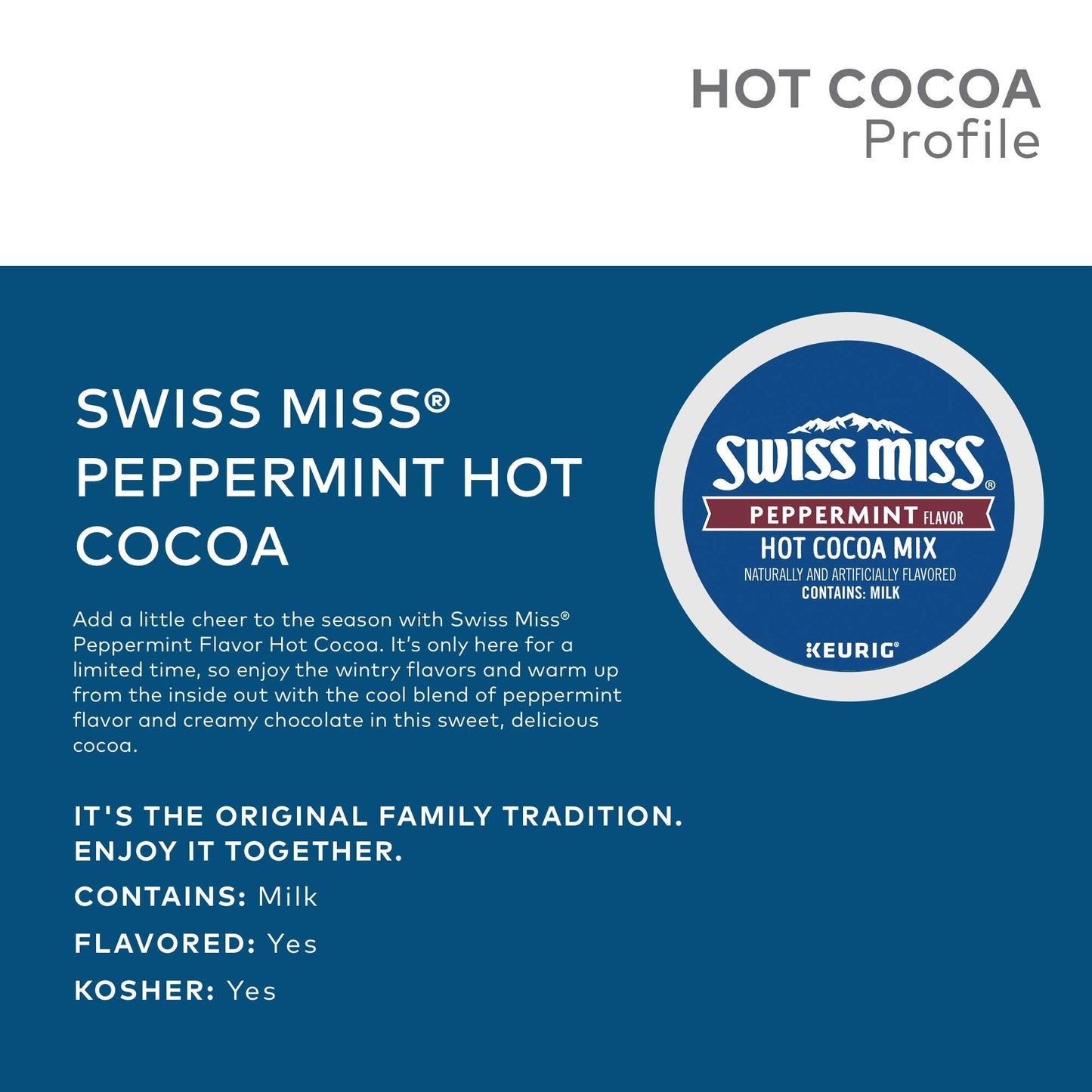Swiss Miss Peppermint Hot Cocoa K-Cups (48 Count)