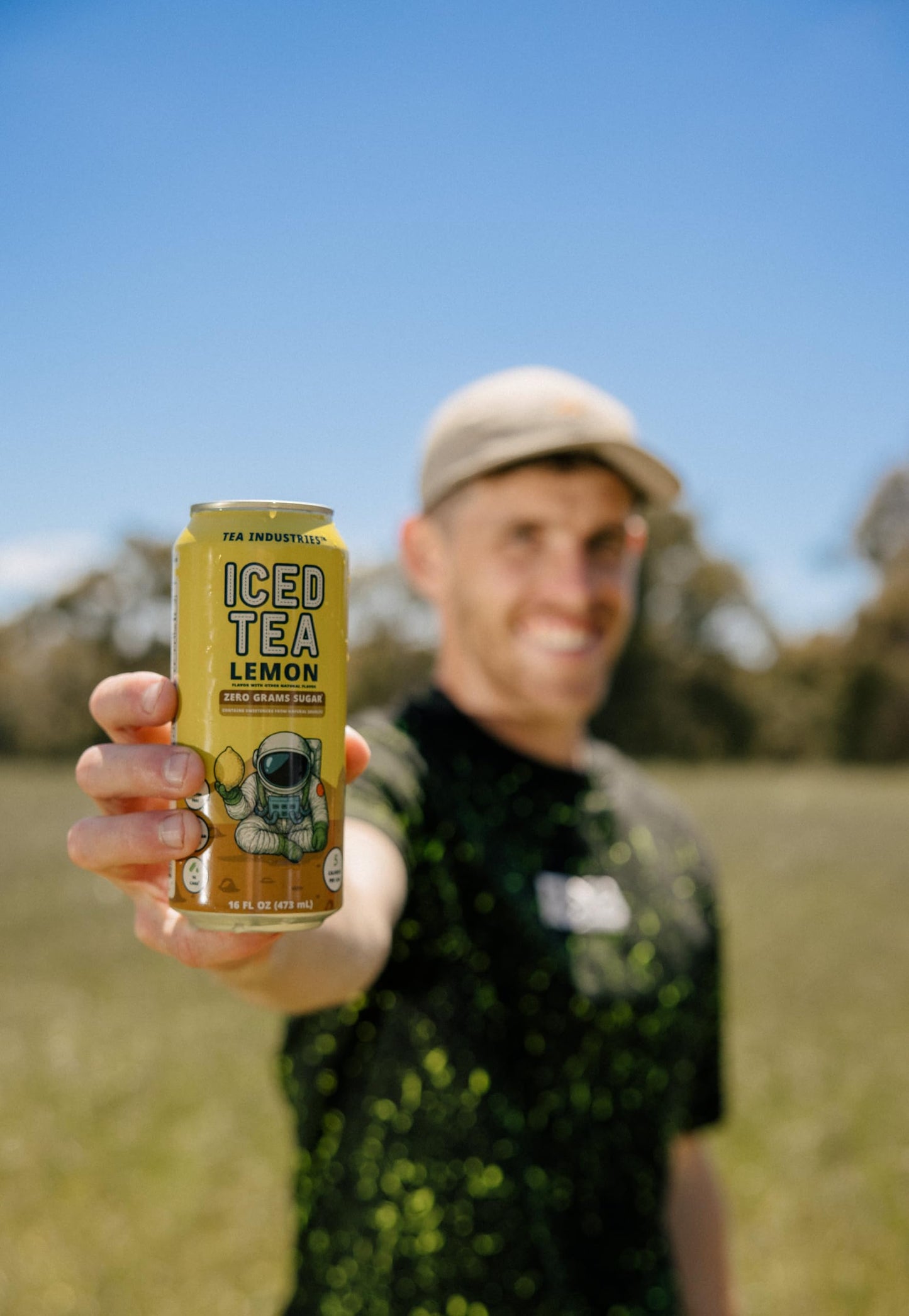 Tea Industries Black Tea with Lemon Iced Tea - Sugar Free  Low Calorie Citrus Flavor Electrolyte Drink for Hydration  16oz Cans (12-Pack)