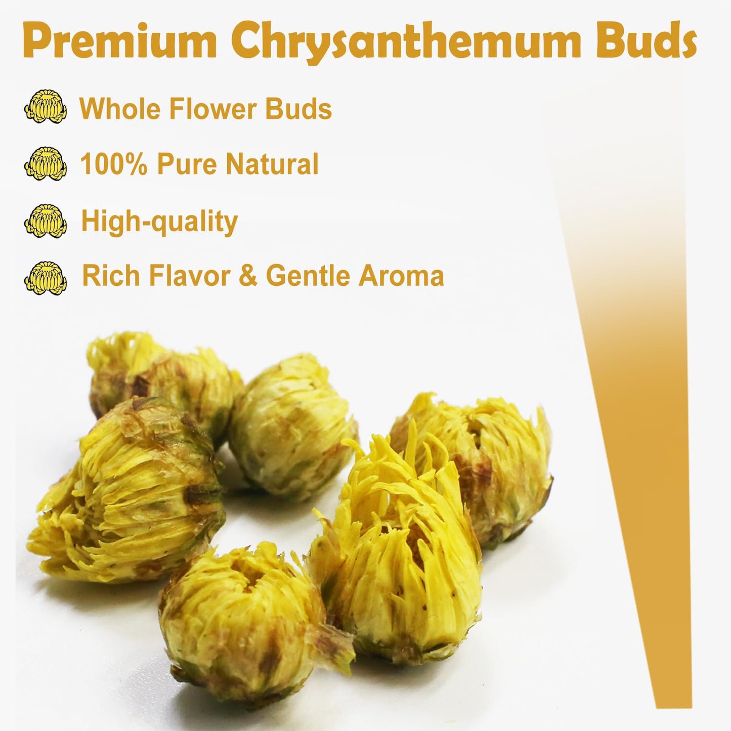 Tearelae - Premium Dried Chrysanthemum Tea - [5A] Top Grade - Natural Chinese Chrysanthemum Tai Ju - Refreshing Floral Fragrance - Herbal Loose Leaf Tea - 3Oz/85G