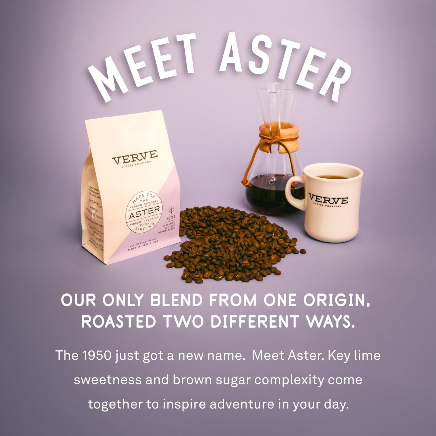 Verve Coffee Roasters Craft Instant Coffee Aster Blend (1950 Blend) | Medium Roast, Ground, Hand-Roasted | Ethiopian Blend | Enj