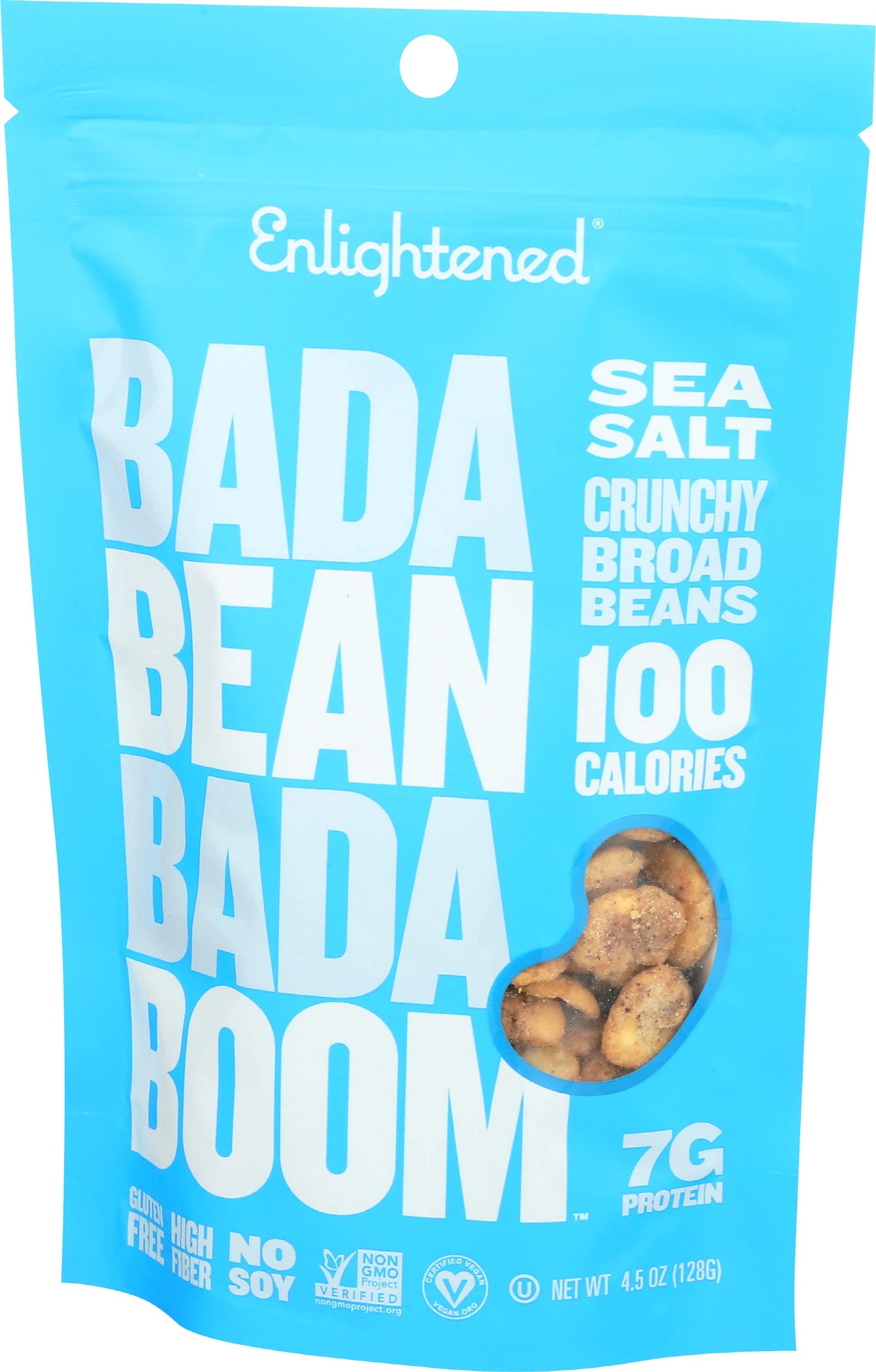 Enlightened Plant Protein Bean Snacks Sea Salt, 4.5 Oz