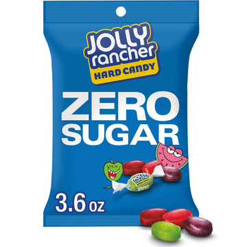 Jolly Rancher Zero Sugar Assorted Fruit Flavored Hard Sugar Free Aspartame Free Candy Bag 3.6 Oz