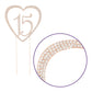 Ella Celebration Quinceaera Number 15 Cake Topper Rhinestone Metal 15Th Birthday Decoration (Rose Gold)